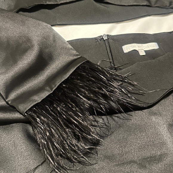 Revolve Julia Blazer Set - Satin Black Skirt Set - Picture 3 of 8